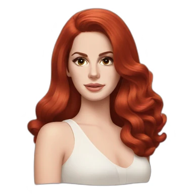 Lana del rey red hair sticker