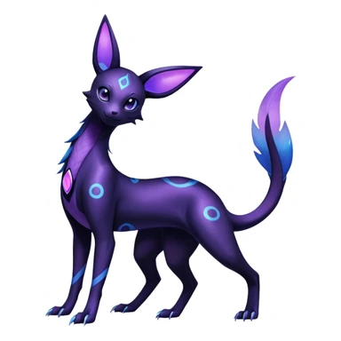 Shiny Ethereal Celestial Futuristic Salandit-Umbreon-Espeon-Hybrid (Full body) sticker