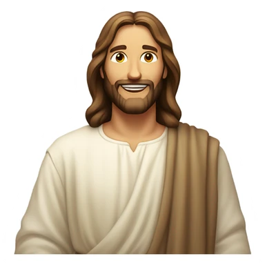 Jesus Christ with a soft smile  sticker