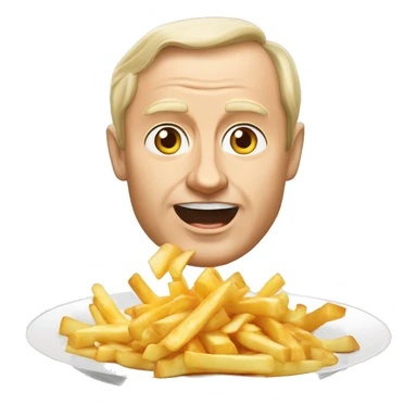 Vladimir Poutine mangeant une poutine  sticker