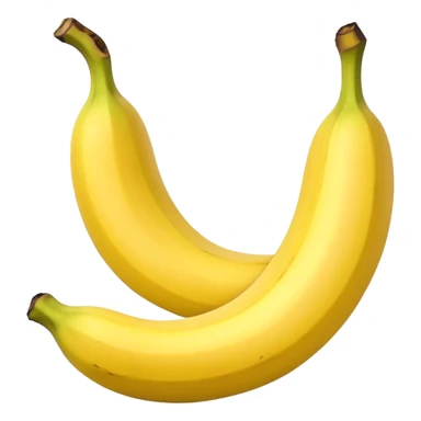 Make a banana emoji exactly like the reference image, in iOS emoji style. sticker