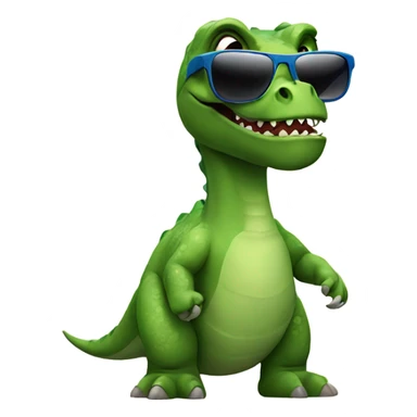 Dinosaur with sunglasses sticker