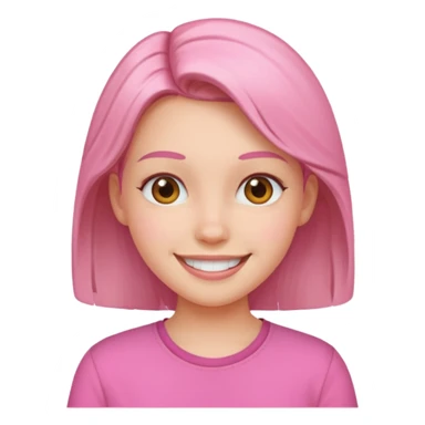 girl with pink shirt sticker