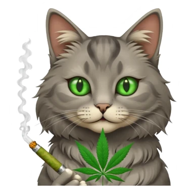 Un gato fumando un porro sticker