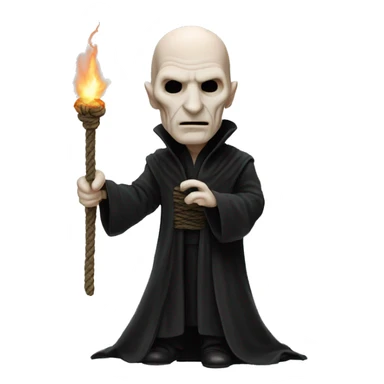 Lord Voldemort in black rope with elder wand in his hand sticker