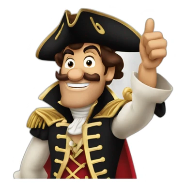 captain hook thumbs up sticker