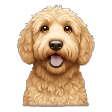 yellow Australian labradoodle sticker