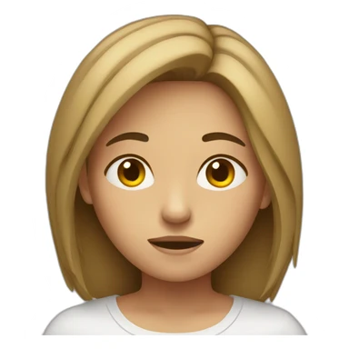 female looking stressed sticker