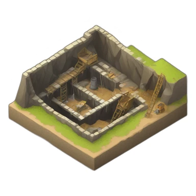 isometric mineshaft sticker