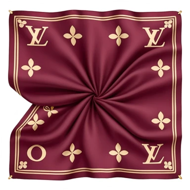 Burgundy Louis Vuitton scarf sticker