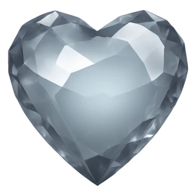 Light gray crystal heart sticker