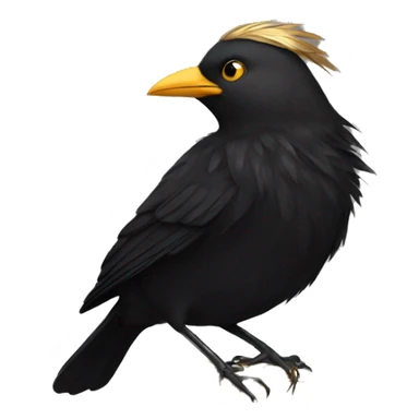 blackbird with golden feathers sticker
