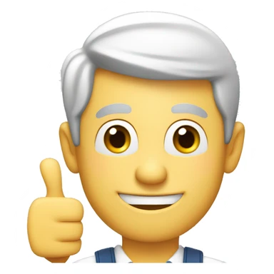 Smiling Englishman showing thumbs up  sticker