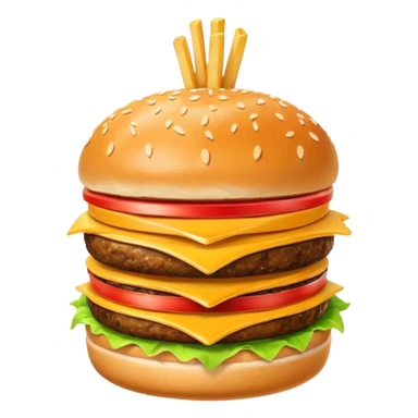 Burger and fries sticker