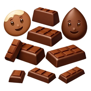 brown emojis of chocoate sticker