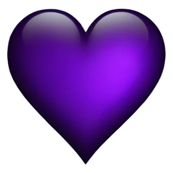 Black heart half purple heart sticker