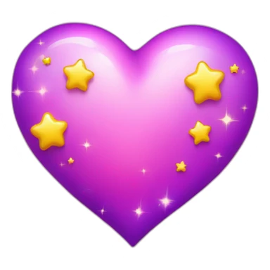 pink-and-purple-heart-with-yellow-sparkles sticker