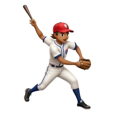 Cinematic Realistic Baseball Scene Emoji, depicted as an action-packed moment of a baseball in play with dynamic motion blur and crisp detailed textures, rendered with vibrant nostalgic lighting that captures the spirit of America's favorite pastime. sticker
