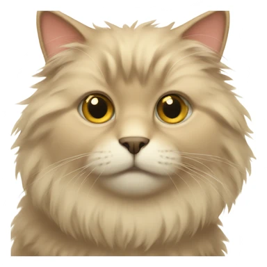 Tan fluffy cat sticker