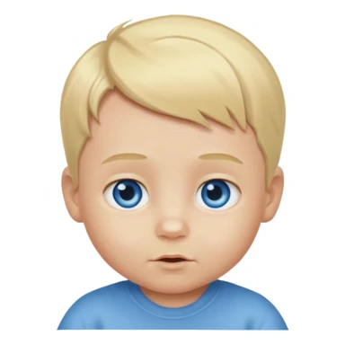 blue eyed blonde baby boy sticker