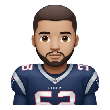 Drake Maye in patriots uniform sticker