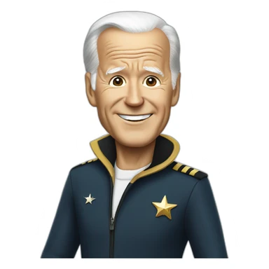 Joe Biden in a Star Trek uniform sticker