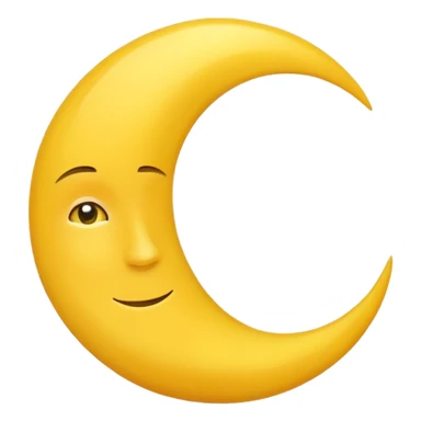 yellow half moon sticker