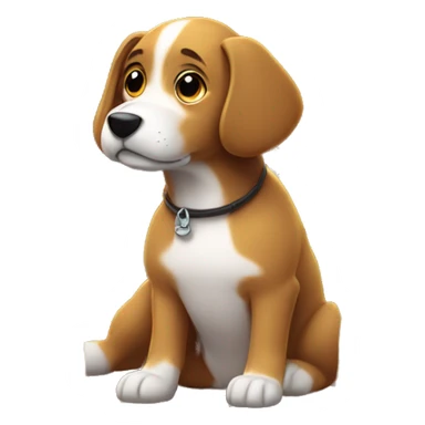 cozy dog by window light sticker