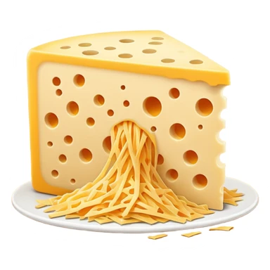 Grated cheese sticker