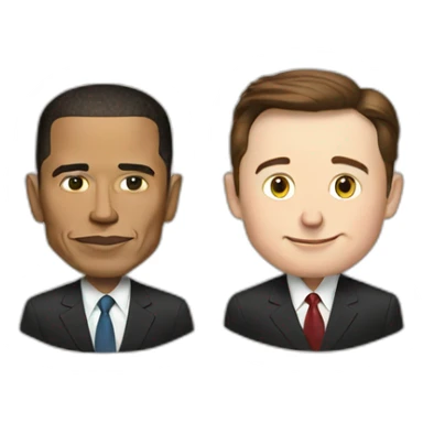 elon musk and obama sticker