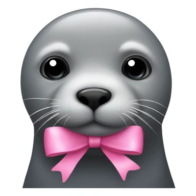 seal with a pink bow  sticker