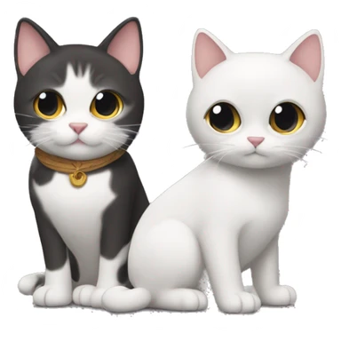 PPerro ddalmat y gato atigatigrados  sticker