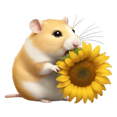 hamster eating sunflower sticker