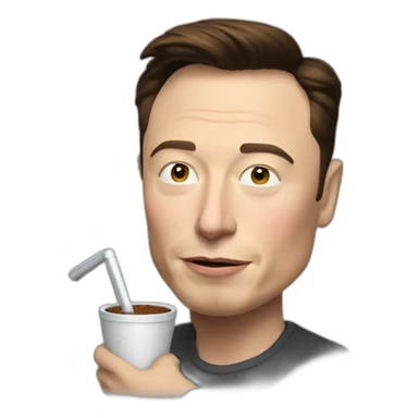 Elon Musk tomando mate sticker