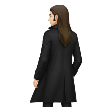 anonymous nongendered person standing ,view from the back sticker