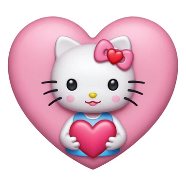 Hello kitty with heart sticker