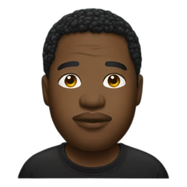 biggie wearing a black tshirt sticker