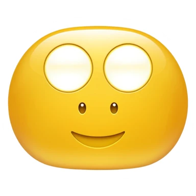 high beam car headlights icon, rounded shape, soft glossy finish, subtle gradients, clean and minimal, semicircle with long lines pointing right, Apple emoji style sticker