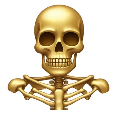gold skeleton sticker