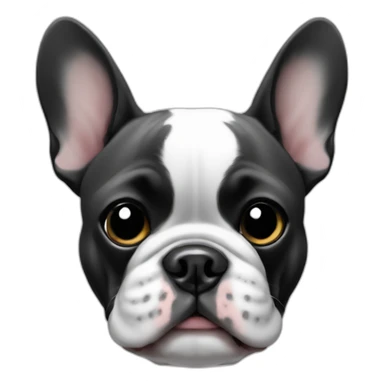 French-bulldog-Black and white sticker