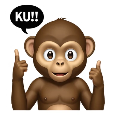 black monkey holding the middlefinge with a speech bubble saying "komm apex du penis" sticker