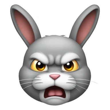 Angry bunny sticker