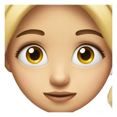 Cute face with eyelashes sticker