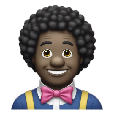 Mr blobby golliwog sticker