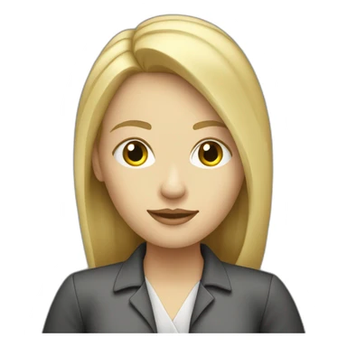 blonde white data analyst on pc sticker