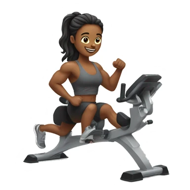Exercising at the gym  sticker