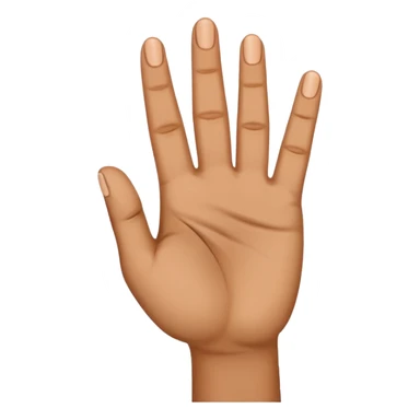 Manos con 3 dedos levantados de un lado y del otro lado 1 dedo levantado sticker