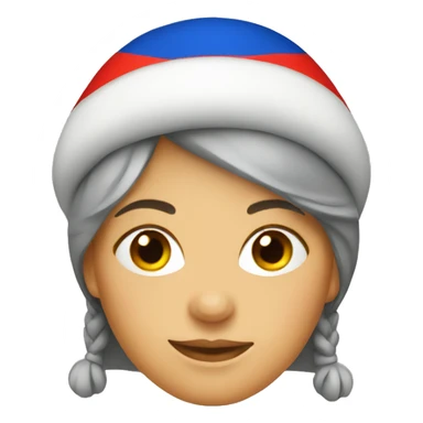 woman in a Russian hat sticker