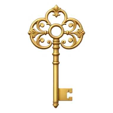gold basic key sticker