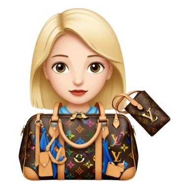 girl with louis vuitton bag  sticker